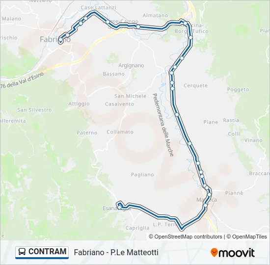 CONTRAM Bus Line Map