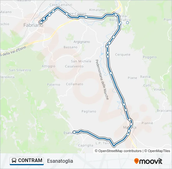 CONTRAM Bus Line Map