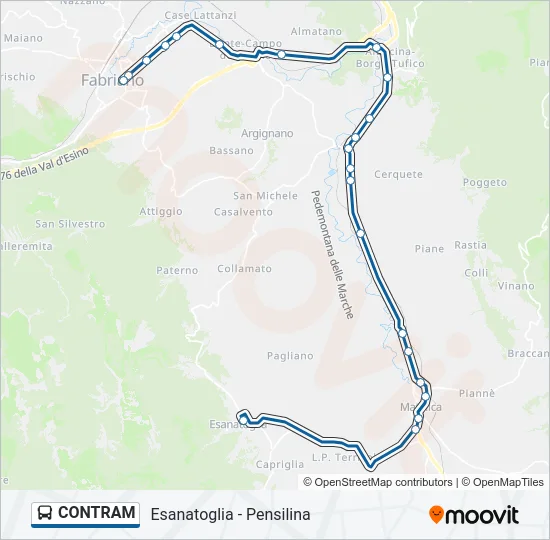 CONTRAM Bus Line Map