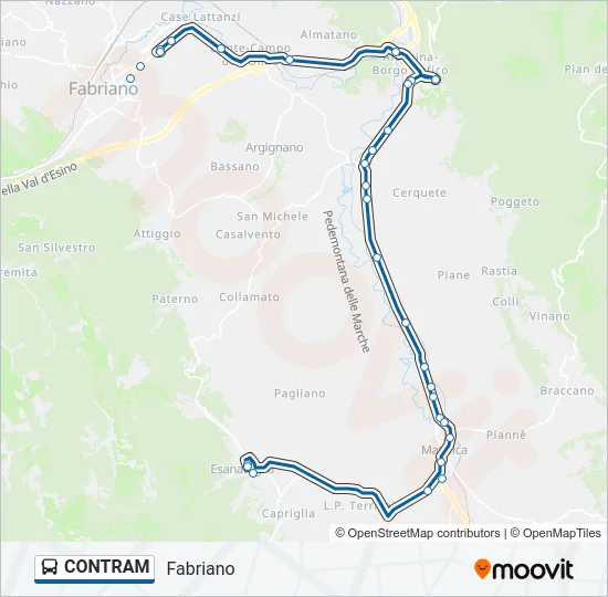 CONTRAM Bus Line Map