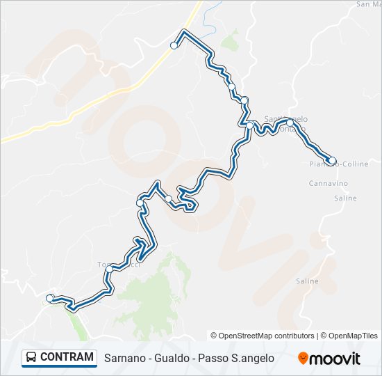 CONTRAM bus Line Map