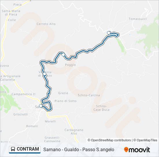 CONTRAM bus Line Map