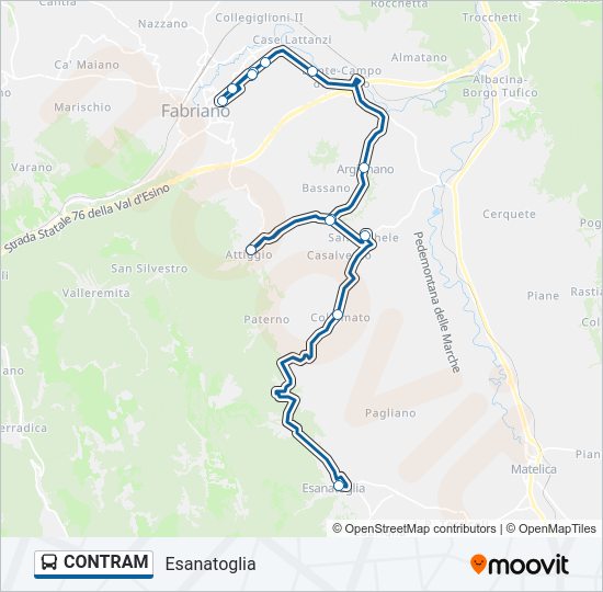 CONTRAM Bus Line Map