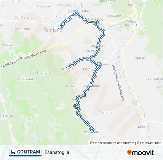 CONTRAM Bus Line Map