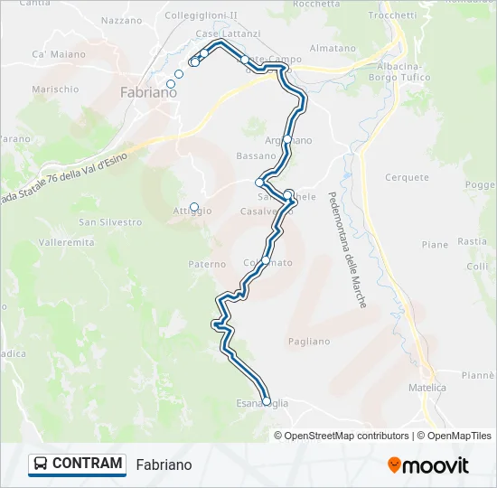 CONTRAM Bus Line Map