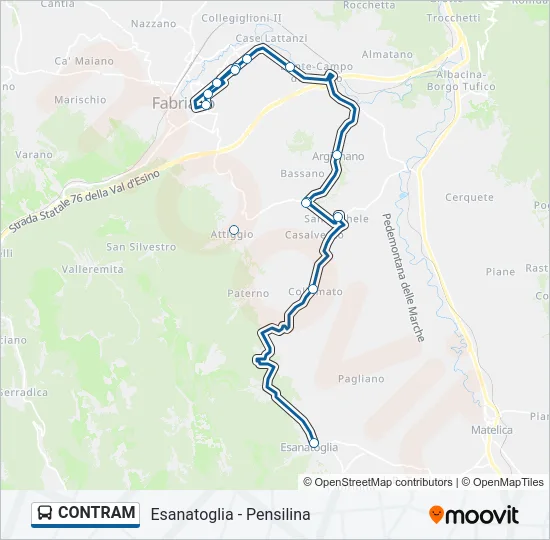 CONTRAM Bus Line Map