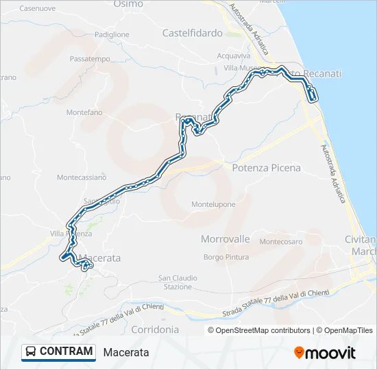 CONTRAM Bus Line Map