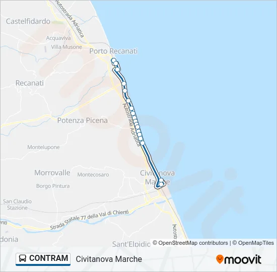 CONTRAM Bus Line Map