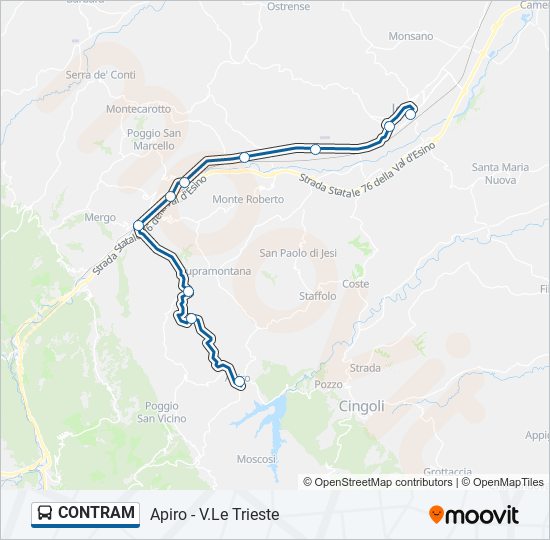 CONTRAM bus Line Map