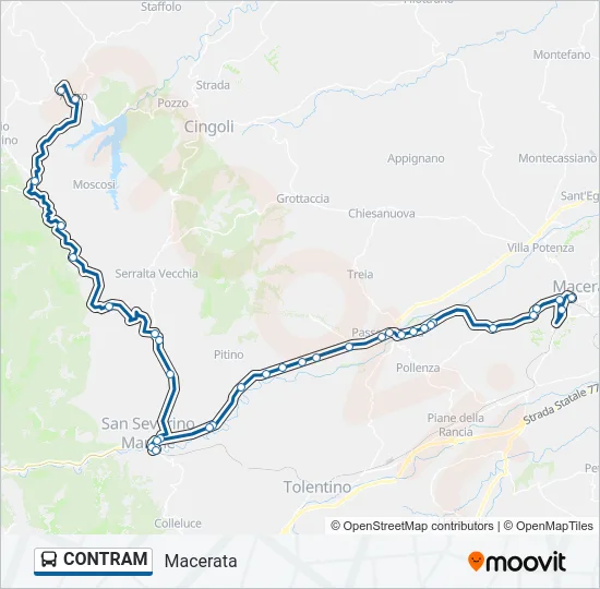 CONTRAM Bus Line Map