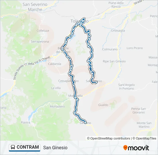 CONTRAM Bus Line Map