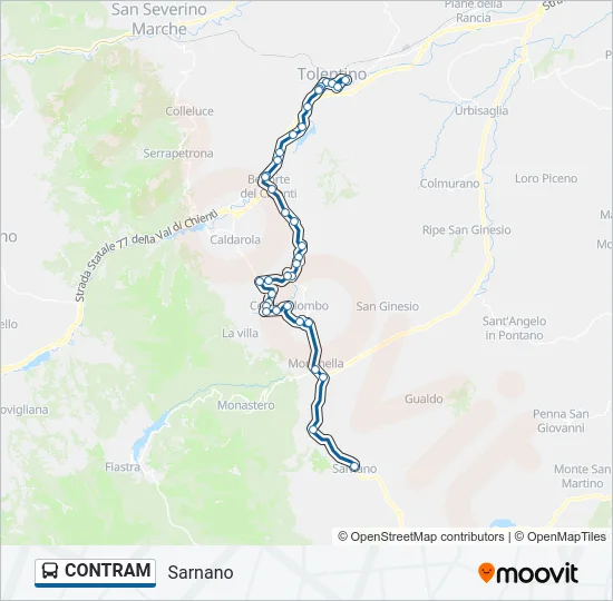 CONTRAM Bus Line Map