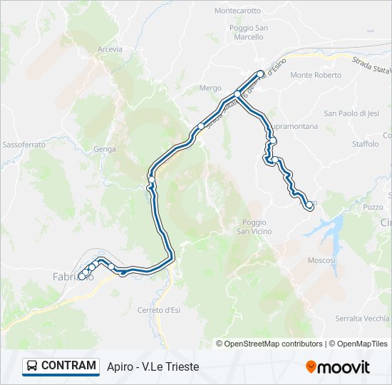 CONTRAM bus Line Map