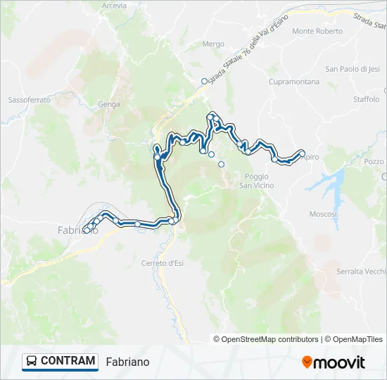 CONTRAM Bus Line Map