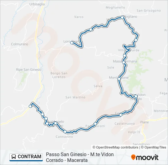 CONTRAM Bus Line Map