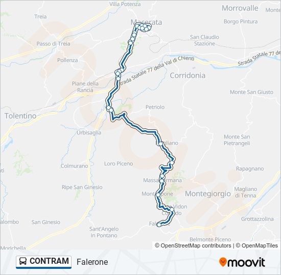 CONTRAM bus Line Map