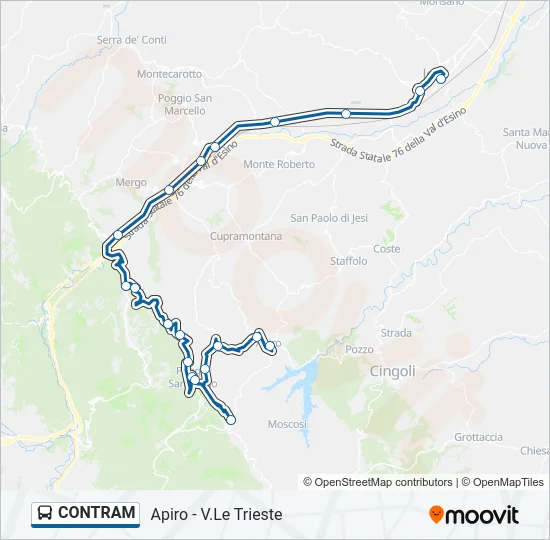 CONTRAM Bus Line Map