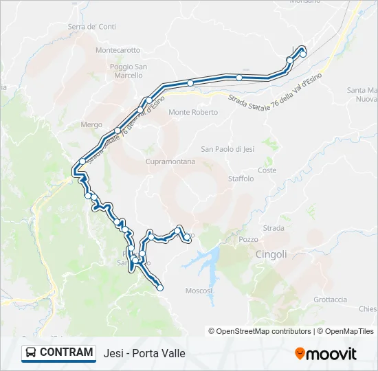 CONTRAM Bus Line Map