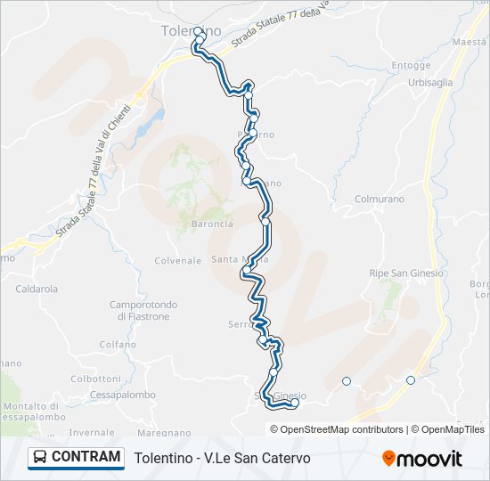 CONTRAM Bus Line Map
