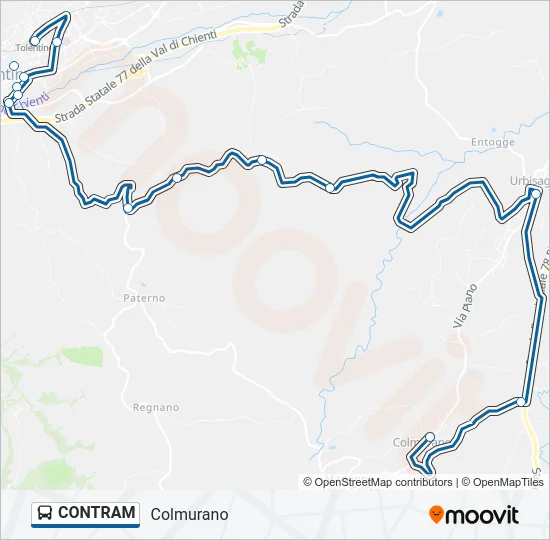 CONTRAM Bus Line Map