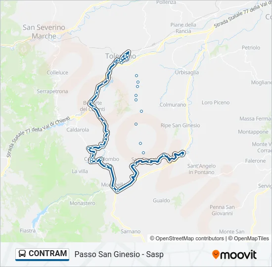 CONTRAM Bus Line Map