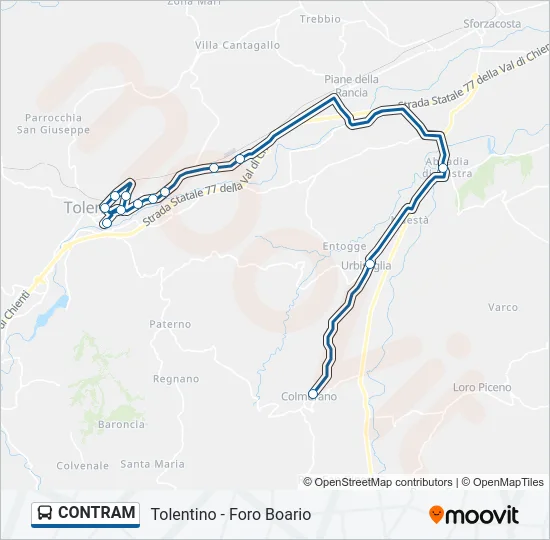 CONTRAM Bus Line Map