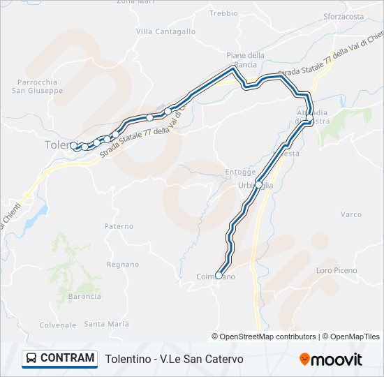 CONTRAM Bus Line Map
