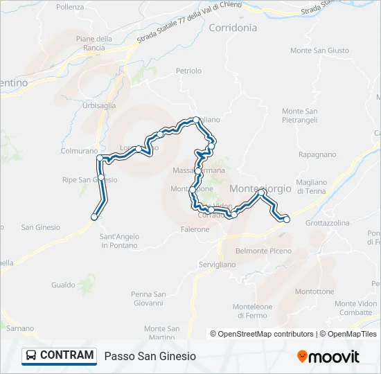 CONTRAM Bus Line Map