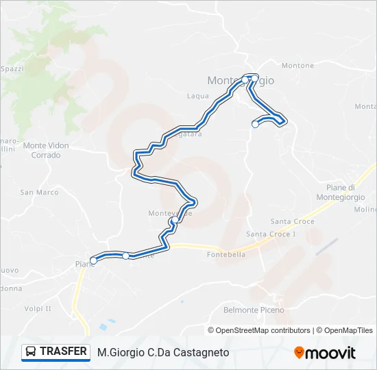 TRASFER Bus Line Map