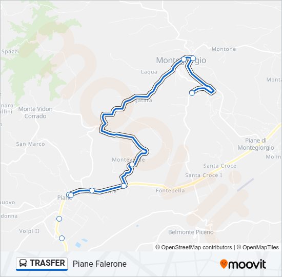 TRASFER Bus Line Map