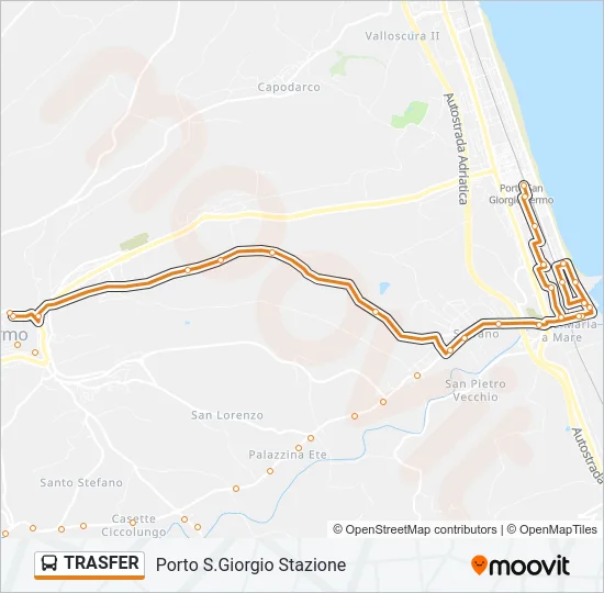 TRASFER Bus Line Map