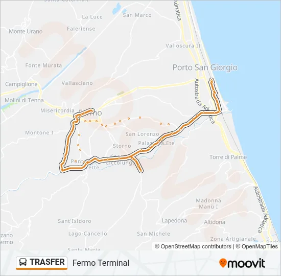 TRASFER Bus Line Map