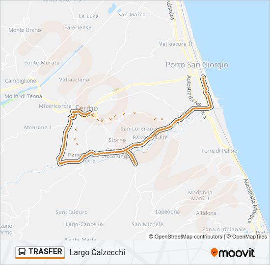 TRASFER Bus Line Map