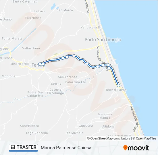 TRASFER Bus Line Map
