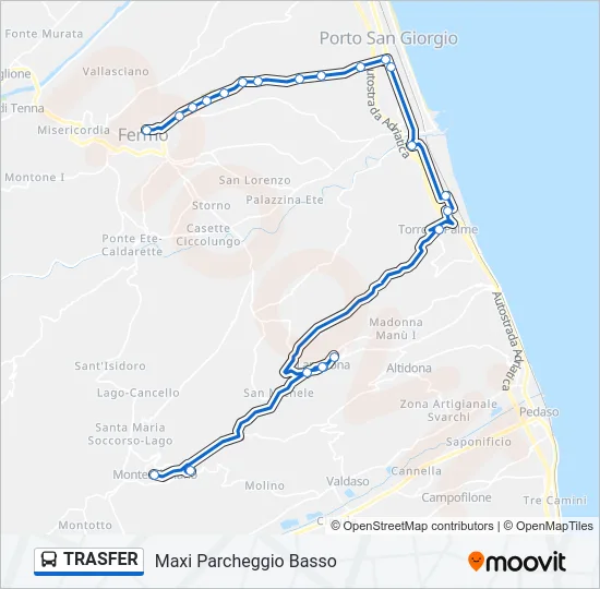 TRASFER Bus Line Map