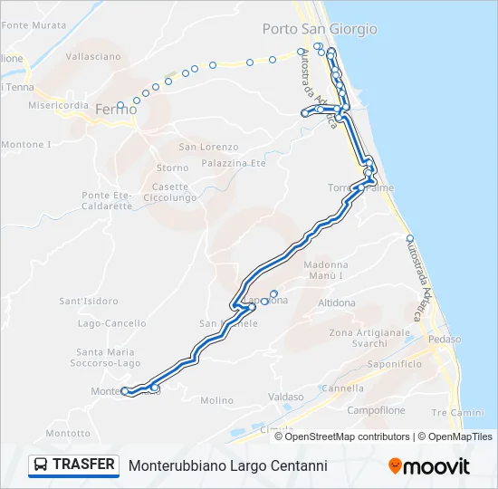 TRASFER Bus Line Map