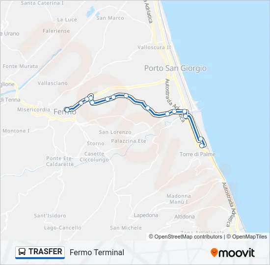 TRASFER Bus Line Map