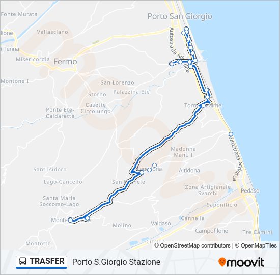 TRASFER Bus Line Map