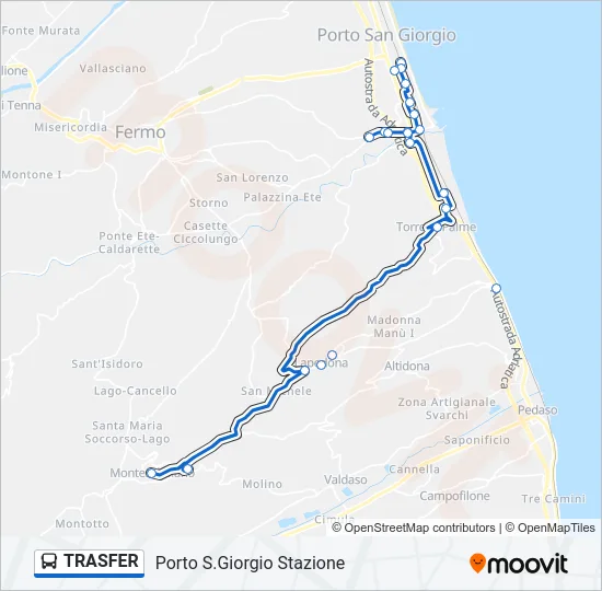 TRASFER Bus Line Map
