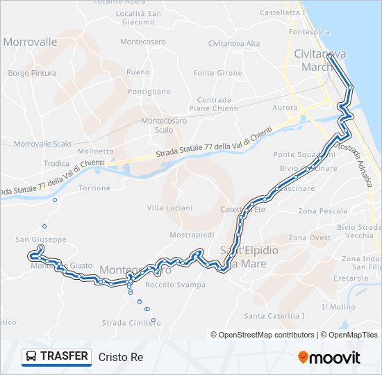 TRASFER Bus Line Map