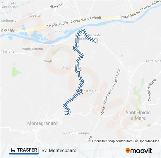 TRASFER Bus Line Map