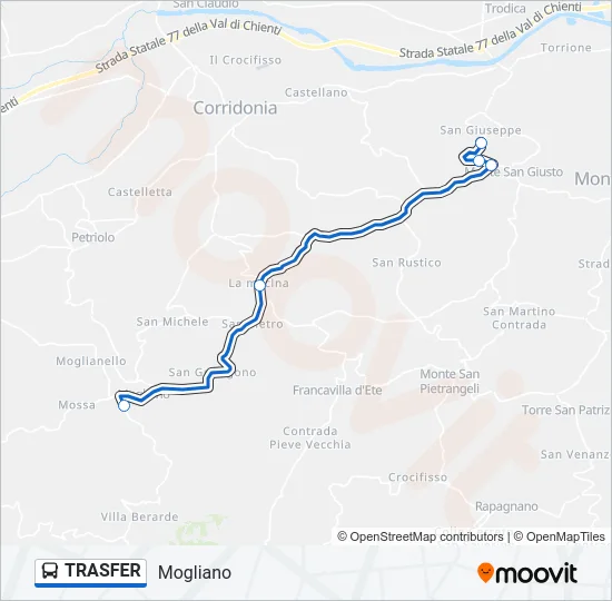 TRASFER Bus Line Map