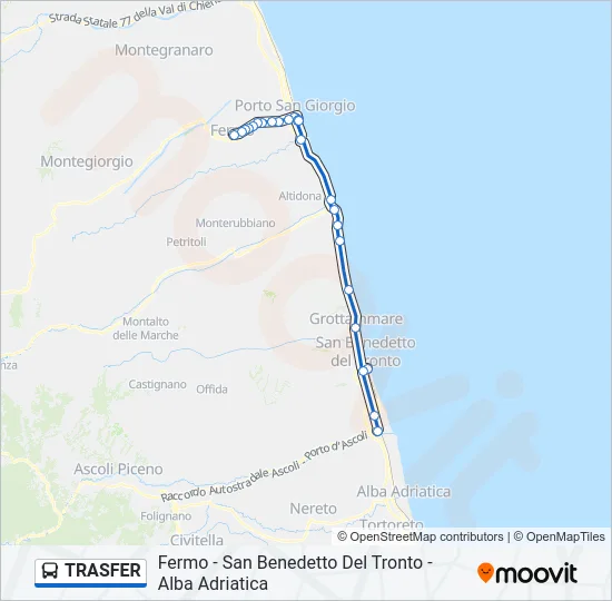 TRASFER Bus Line Map