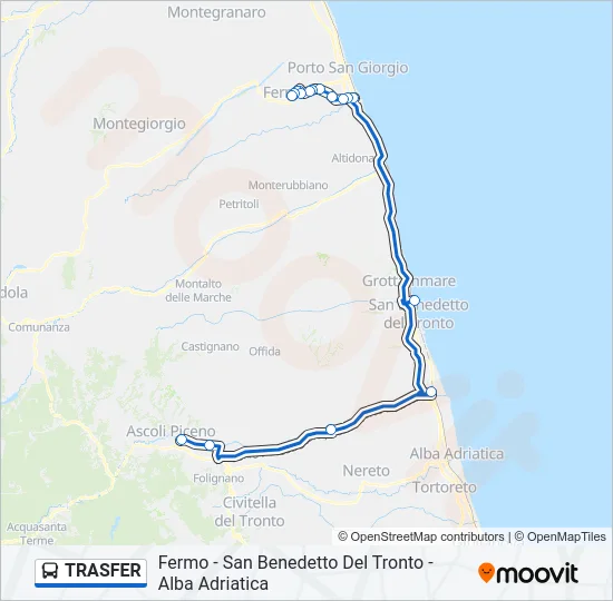 TRASFER Bus Line Map