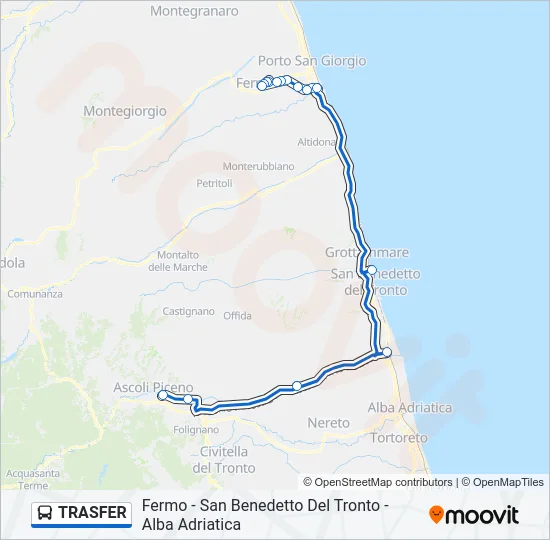 TRASFER Bus Line Map