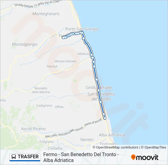 TRASFER Bus Line Map