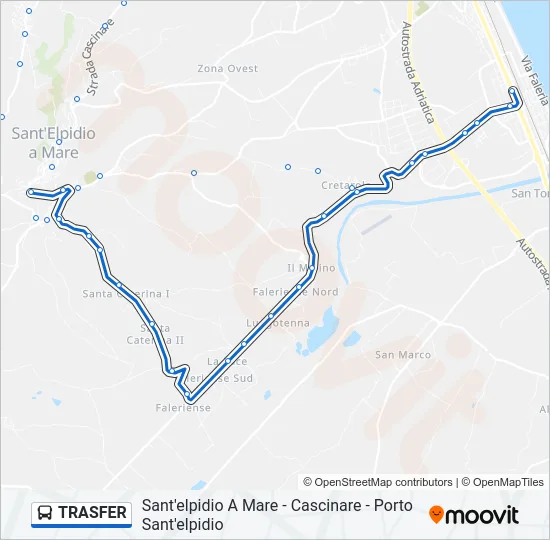 TRASFER Bus Line Map