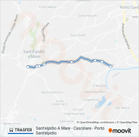 TRASFER Bus Line Map