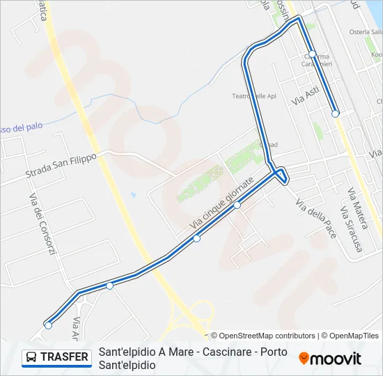 TRASFER Bus Line Map
