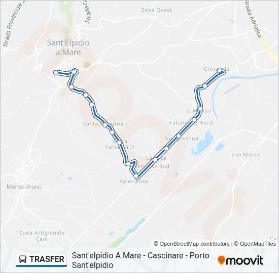 TRASFER Bus Line Map